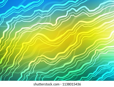 Light Blue, Yellow vector template with lava shapes. Colorful abstract illustration with gradient lines. New composition for your brand book.