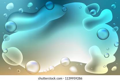 Light Blue, Yellow vector template with lines, ovals. Shining crooked illustration in memphis style. A completely new memphis design for your business.