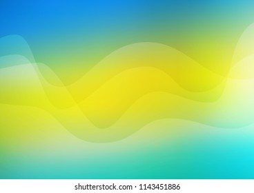 Light Blue, Yellow vector template with abstract lines. An elegant bright illustration with gradient. The best blurred design for your business.