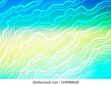 Light Blue, Yellow vector template with liquid shapes. Brand new colored illustration in marble style with gradient. Textured wave pattern for backgrounds.