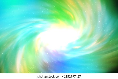 Light Blue, Yellow vector template with space stars. Shining colored illustration with bright astronomical stars. Smart design for your business advert.