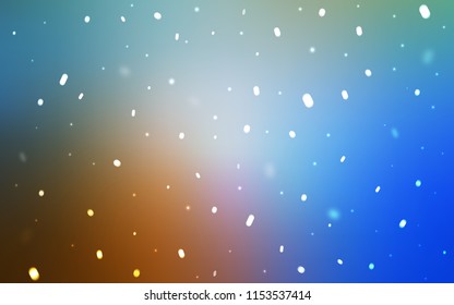 Light Blue, Yellow vector template with ice snowflakes. Modern geometrical abstract illustration with crystals of ice. The pattern can be used for year new  websites.