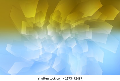 Light Blue, Yellow vector template in hexagonal style. Abstract illustration with colorful hexagons. New template for your brand book.
