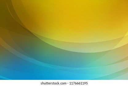 Light Blue, Yellow vector template with bubble shapes. Creative illustration in halftone marble style with gradient. A new texture for your  ad, booklets, leaflets.