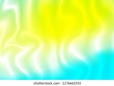 Light Blue, Yellow vector template with wavy bubble shapes. Colorful abstract illustration with gradient lines. The elegant pattern for brand book.