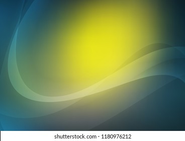 Light Blue, Yellow vector template with liquid shapes. A sample with blurred bubble shapes. The best blurred design for your business.