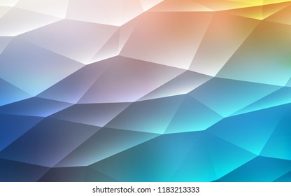 Light Blue, Yellow vector template with crystals, triangles. Beautiful illustration with triangles in nature style. Smart design for your business advert.