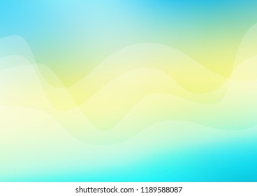 Light Blue, Yellow vector template with bent ribbons. Geometric illustration in marble style with gradient.  New composition for your brand book.