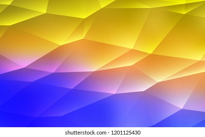 Light Blue, Yellow vector template with crystals, triangles. Abstract gradient illustration with triangles. Best design for your ad, poster, banner.
