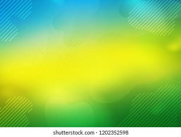 Light Blue, Yellow vector template with repeated sticks. Lines on blurred abstract background with gradient. The pattern can be used for busines ad, booklets, leaflets
