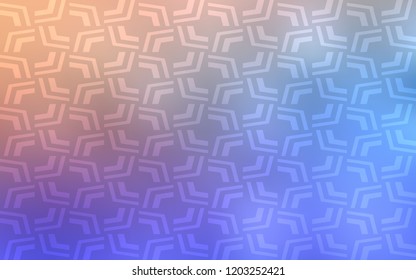 Light Blue, Yellow vector template with bent ribbons. Colorful abstract illustration with gradient lines. The best blurred design for your business.