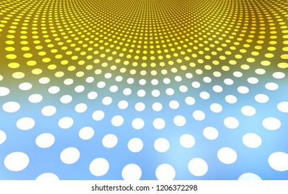 Light Blue, Yellow vector template with circles. Illustration with set of shining colorful abstract circles. New design for ad, poster, banner of your website.