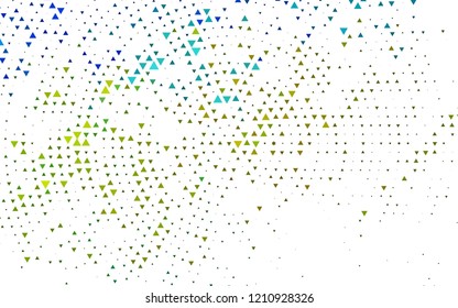Light Blue, Yellow vector template with crystals, triangles. Triangles on abstract background with colorful gradient. Best design for your ad, poster, banner.