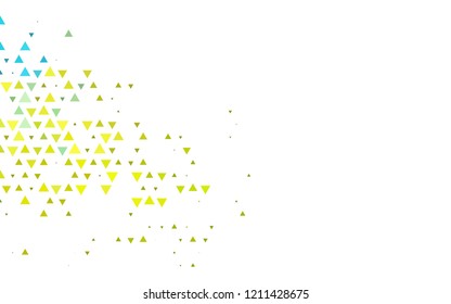 Light Blue, Yellow vector template with crystals, triangles. Modern abstract illustration with colorful triangles. Best design for your ad, poster, banner.