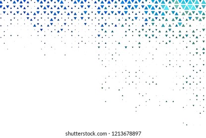 Light Blue, Yellow vector template with crystals, triangles. Decorative design in abstract style with triangles. Best design for your ad, poster, banner.
