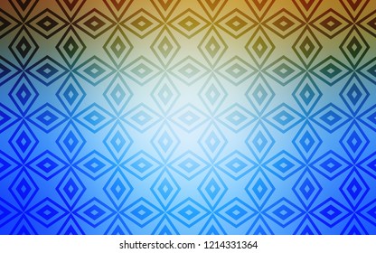 Light Blue, Yellow vector template with crystals, rectangles. Beautiful illustration with rectangles and squares. Pattern can be used for websites.