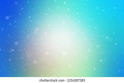 Light Blue, Yellow vector template with ice snowflakes. Glitter abstract illustration with crystals of ice. The template can be used as a new year background.