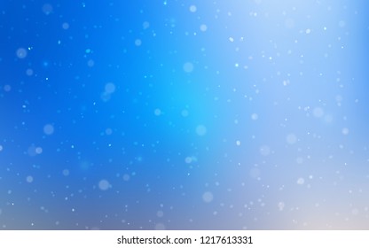 Light Blue, Yellow vector template with ice snowflakes. Glitter abstract illustration with crystals of ice. New year design for your ad, poster, banner.