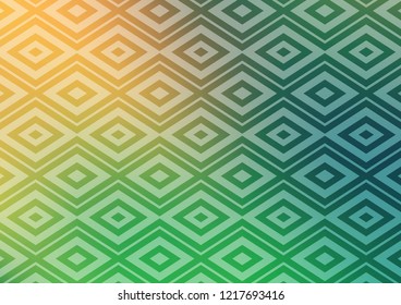 Light Blue, Yellow vector template with sticks, squares. Glitter abstract illustration with colorful lines, rhombuses. Best design for your ad, poster, banner.