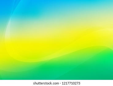 Light Blue, Yellow vector template with bent lines. A completely new color illustration in marble style. Brand new design for your ads, poster, banner.
