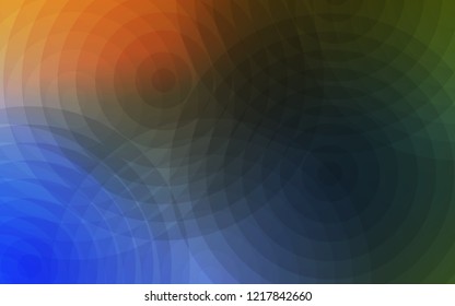 Light Blue, Yellow vector template with circles. Blurred decorative design in abstract style with bubbles. Pattern can be used as texture of wallpapers.