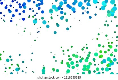 Light Blue, Yellow vector template with spots. Blurred decorative design in abstract style with bubbles. Pattern for beautiful websites.