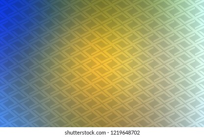 Light Blue, Yellow vector template with crystals, rectangles. Beautiful illustration with rectangles and squares. Pattern can be used for websites.