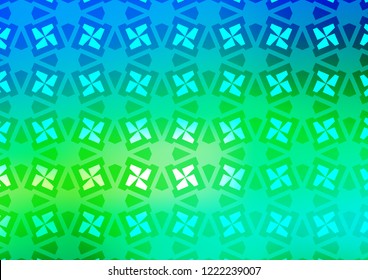 Light Blue, Yellow vector template with triangles, squares. Glitter abstract illustration with squares, lines. Template for wallpapers.