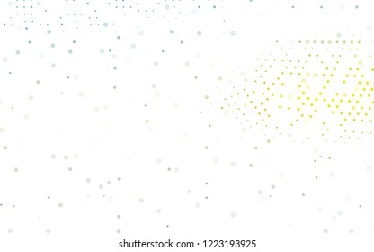 Light Blue, Yellow vector  template with circles. Modern abstract illustration with colorful water drops. Pattern can be used as texture of water, rain drops.
