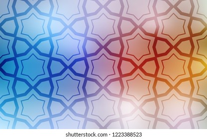 Light Blue, Yellow vector template with sky stars. Modern geometrical abstract illustration with stars. Best design for your ad, poster, banner.
