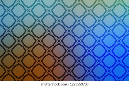 Light Blue, Yellow vector template with sky stars. Stars on blurred abstract background with gradient. Pattern for new year ad, booklets.