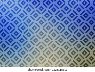 Light Blue, Yellow vector template with sticks, squares. Glitter abstract illustration with colorful lines, rhombuses. Best design for your ad, poster, banner.