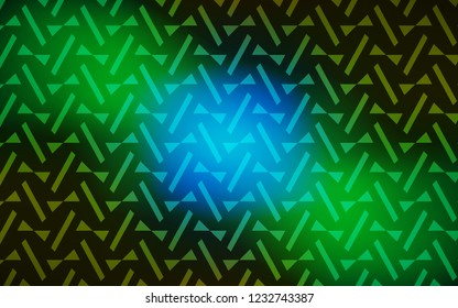 Light Blue, Yellow vector template with lines, triangles. Illustration with set of colorful triangles, lines. Pattern for commercials.