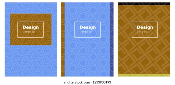 Light Blue, Yellow vector template for journals. Booklet with textbox on colorful abstract background. Pattern for business books, journals.