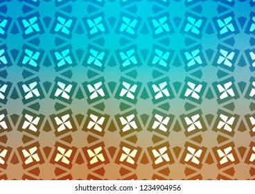 Light Blue, Yellow vector template with triangles, squares. Abstract gradient illustration with triangles, cubes. Pattern for busines ad, booklets, leaflets