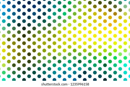 Light Blue, Yellow vector template with circles. Abstract illustration with colored bubbles in nature style. Pattern for ads, booklets.