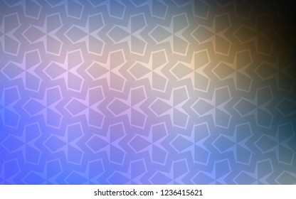 Light Blue, Yellow vector template with rhombus. Glitter abstract illustration with rectangular shapes. Pattern for commercials.