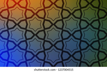 Light Blue, Yellow vector template with sky stars. Stars on blurred abstract background with gradient. Template for sell phone backgrounds.