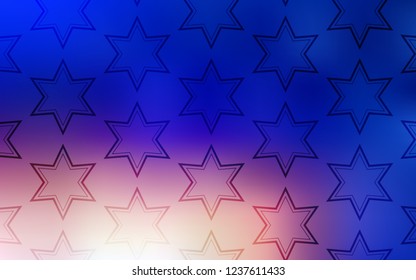 Light Blue, Yellow vector template with sky stars. Decorative illustration with stars on abstract template. Smart design for your business advert.