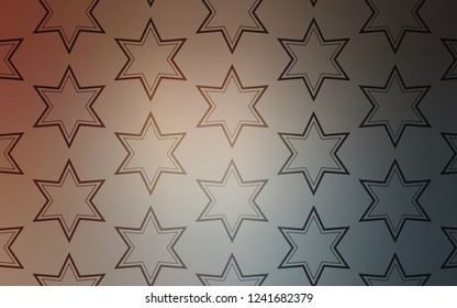 Light Blue, Yellow vector template with sky stars. Decorative illustration with stars on abstract template. Best design for your ad, poster, banner.