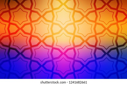 Light Blue, Yellow vector template with sky stars. Decorative illustration with stars on abstract template. Pattern for new year ad, booklets.