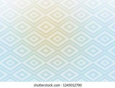 Light Blue, Yellow vector template with sticks, squares. Colorful decorative design in simple style with lines, rhombuses. Best design for your ad, poster, banner.