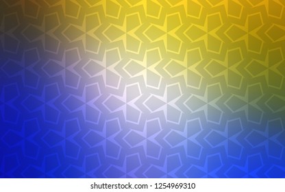 Light Blue, Yellow vector template with rhombus. Glitter abstract illustration with rectangular shapes. Pattern can be used for websites.