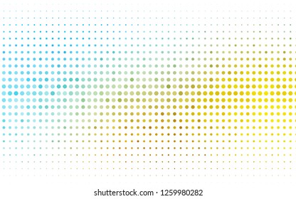Light Blue, Yellow vector template with circles. Glitter abstract illustration with blurred drops of rain. Pattern of water, rain drops.