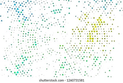 Light Blue, Yellow vector template with crystals, triangles. Glitter abstract illustration with triangular shapes. Pattern for busines ad, booklets, leaflets