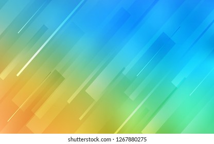 Light Blue, Yellow vector template with repeated sticks. Lines on blurred abstract background with gradient. Pattern for your busines websites.