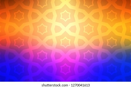 Light Blue, Yellow vector template with sky stars. Blurred decorative design in simple style with stars. Best design for your ad, poster, banner.