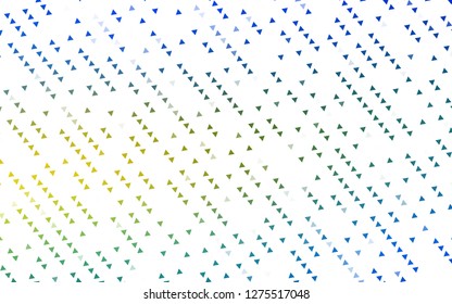 Light Blue, Yellow vector template with crystals, triangles. Illustration with set of colorful triangles. Pattern for busines ad, booklets, leaflets