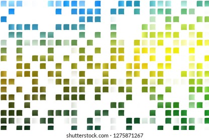Light Blue, Yellow vector template with crystals, rectangles. Decorative design in abstract style with rectangles. Modern template for your landing page.