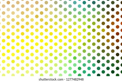 Light Blue, Yellow vector template with circles. Modern abstract illustration with colorful water drops. Pattern for beautiful websites.